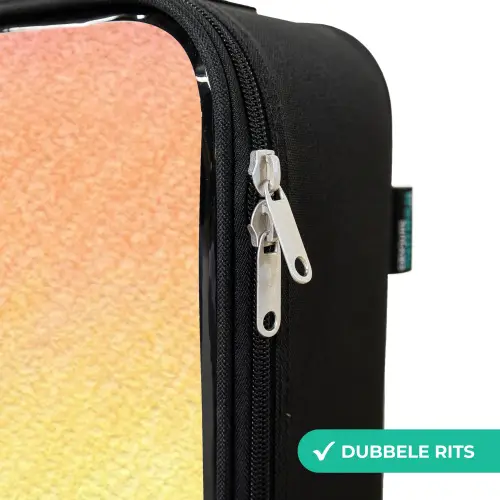 Pastel regenboog van krijt Kinderkoffer - Zwart klein -rits_NL