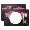 Wereldkaart - Roze - Marmer Placemat vinyl groot -zzsfeer2_Kitchenyeah-website