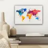 Wereldkaart - Graffiti - Kleurrijk canvas 2cm klein -sfeer6
