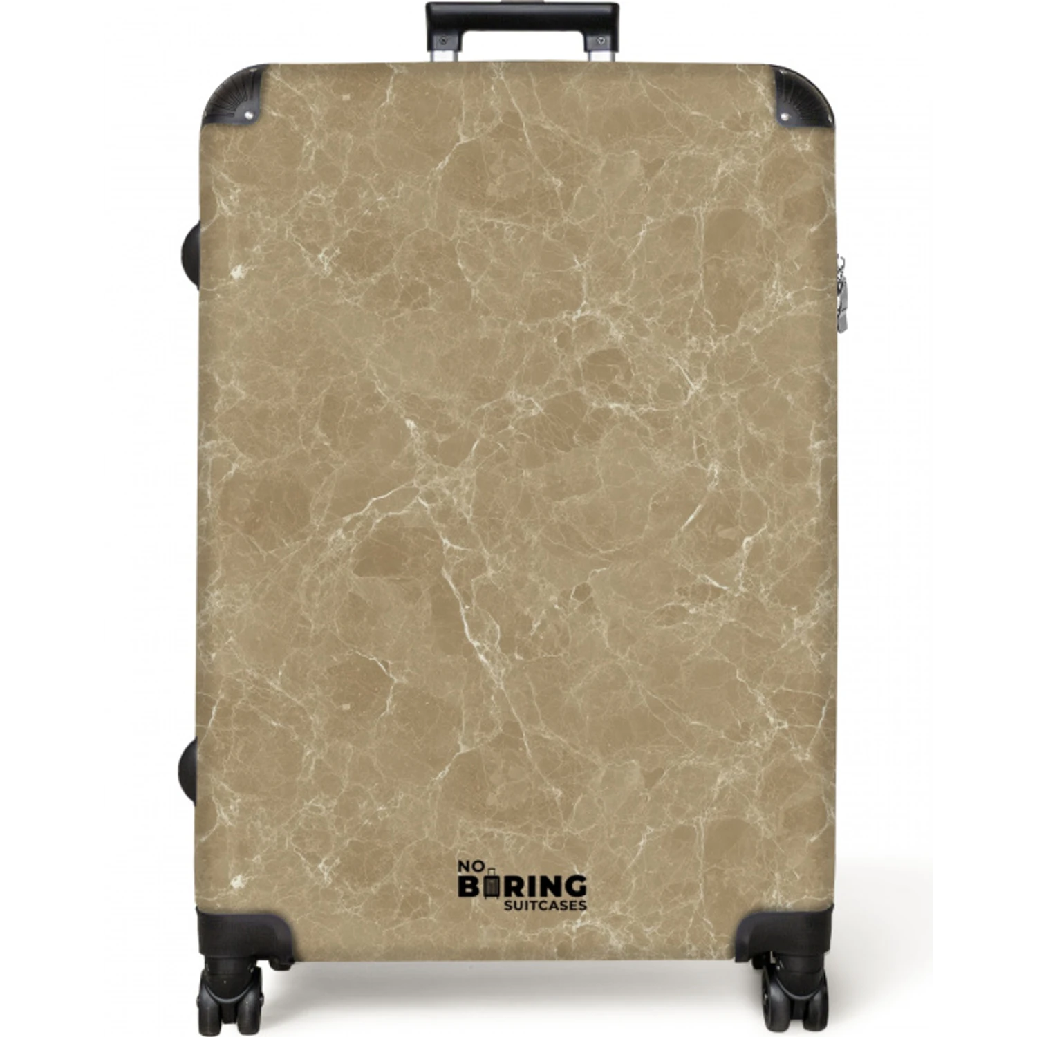 Beige - Marmer - Witte aders NBS - Large koffer - Volwassenen Unisex groot -zzzzzzzzkaufland2
