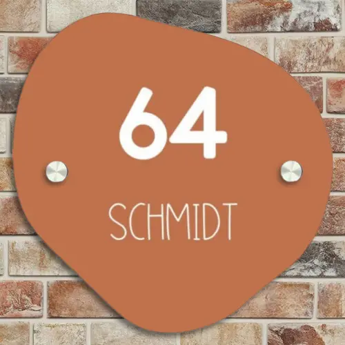 Terracotta - Modern Naambord Organisch middel -sfeer10