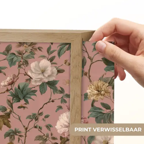 Bloemen - Klassiek - Roze Light Box met batterij (Wandlamp) middel 907 -USP_websiteprintNL