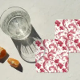 Barok - Patroon - Rood onderzetter kurk middel 366 -sfeer4