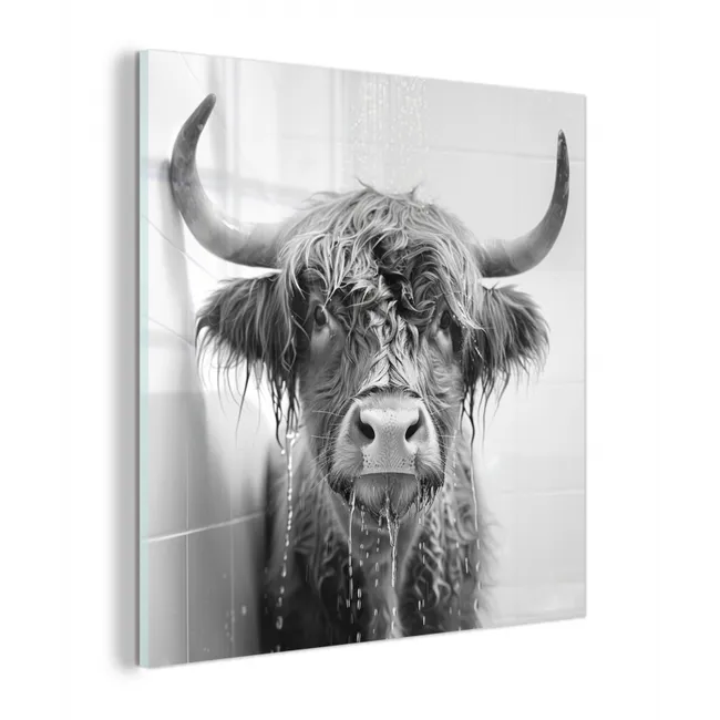 Schotse Hooglander - Dier - Douche - Humor plexiglas 5mm klein -z3d