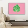 Blad - Groen - Illustratie - Minimalistisch canvas 2cm klein -sfeer6