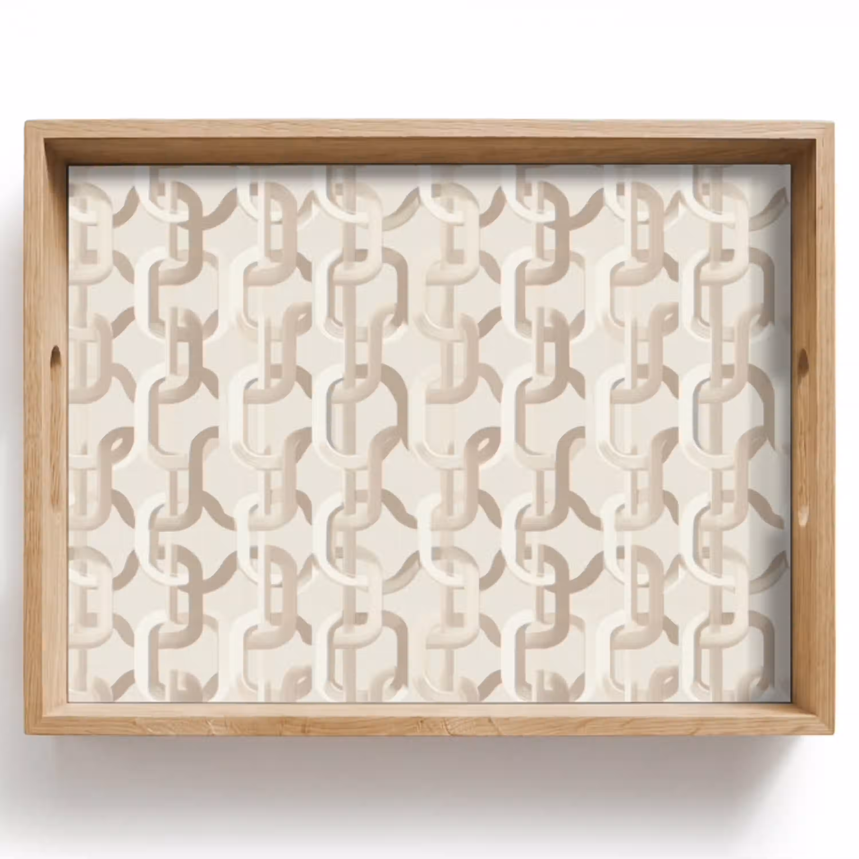 Motief - Abstract - Beige Dienblad Rechthoek middel 911 -z3d_shopping