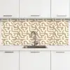 Modern - Abstract - Beige keuken achterwand 2 middel 871 -3d