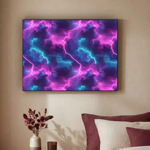 Elektrisch - Neon - Lucht Textielframe - compleet frame klein 947 -sfeer1