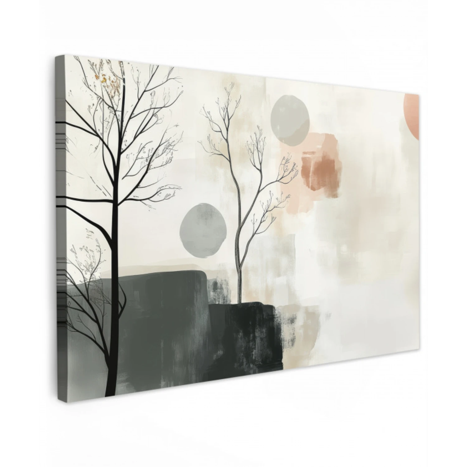 Wabi sabi - Beige - Plant canvas 2cm klein -z3d