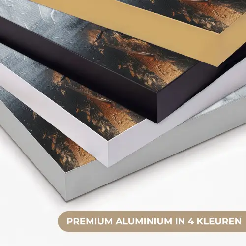 Abstract - Goud - Verf - Aesthetic - Art Textielframe zwart klein -USP_kleurenNL