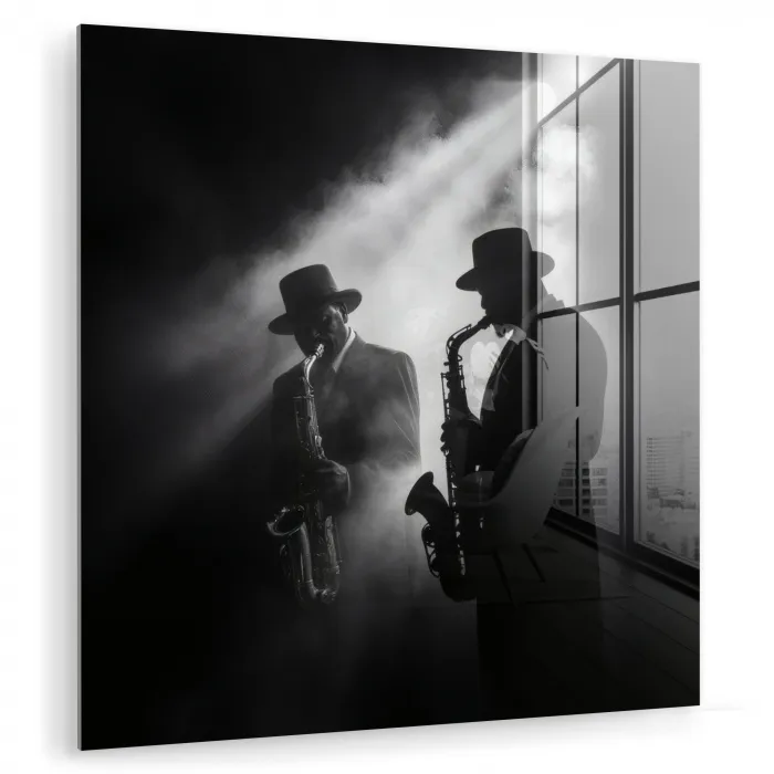 Saxofonisten - Hoeden - Rook - Licht plexiglas 5mm klein -zzzproduct_nieuw