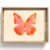 Vlinder - Minimalistisch - Roze Dienblad Rechthoek middel -z3d_shopping