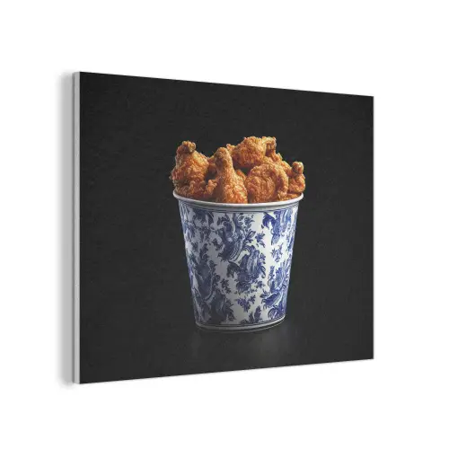 Kip - Bucket - Delfts blauw - Lekker PET vilt klein -3d