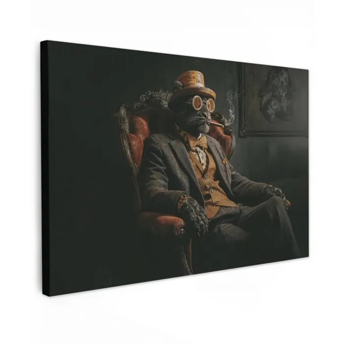 Kat - Pak - Oranje - Sigaar canvas 2cm klein -z3d