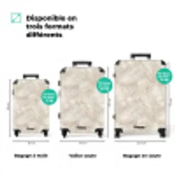 Lichtbeige - Goudbruine Nerven - Marmer NBS - Handbagage koffer - Volwassenen Unisex middel zzzzzzVergelijking_3FR