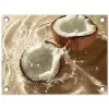 Kokosnoot - Water - Beige - Spetters tuinposter los doek klein -3d