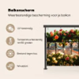 Bloemen - Hek - Stadszicht - Zomer Balkonbeschermer Duitsland klein -specs_NL