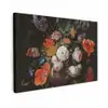 Stilleven met bloemen en een horloge - Schilderij van Abraham Mignon canvas 2cm klein -z3d