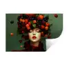 Vrouw - Aardbeien - Frambozen - Bramen - Bessen Muursticker klein -3d