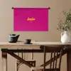 Smile - Stippen - Geel - Smiley - Roze Wandkleed katoen klein -sfeer6
