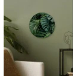 Planten - Jungle - Bladeren - Tropisch Wandcirkel kunststof plaat 5mm dik klein -sfeer3