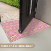 Langbenige -Tijgerkatten - Roze - Sterren Deurmat klein 898 -USP_NL