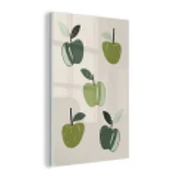 Appels - Groen - Illustratie - Bladeren plexiglas 5mm klein -z3d