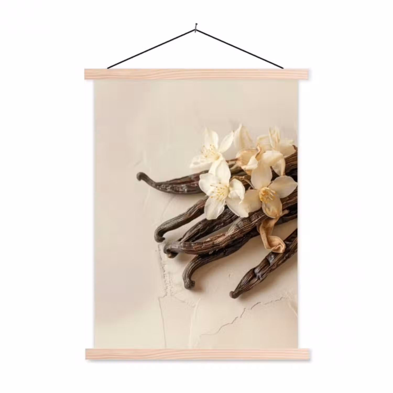 Affiche scolaire - Vanille - Floral - Beige