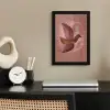 Illustratie - Vogels - Abstract - Roze fotolijst zwart zonder passe partout klein -sfeer1