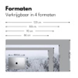 Bos - Sneeuw - Winter - Natuur - Wit Muismat XXL klein -sfeer5