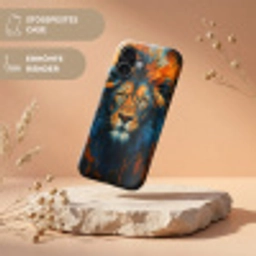 Schilderij - Leeuwenkop - Oranje Toughcase MagSafe Apple iPhone 17 klein -USP_RandenV_DE