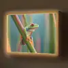 Kleurrijke kikker - Groene stengel - Alert Light Box met batterij (Wandlamp) middel -z3d_website
