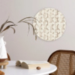 Motief - Abstract - Beige Wandcirkel kunststof plaat 5mm dik klein 188 -sfeer4