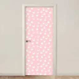 Spookjes - Patroon - Roze deurposter klein 289 -3d_beige