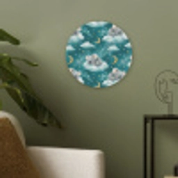 Koala's - Betoverend - Blauw Akoestische PET Vilt - Rond klein 838 -sfeer2