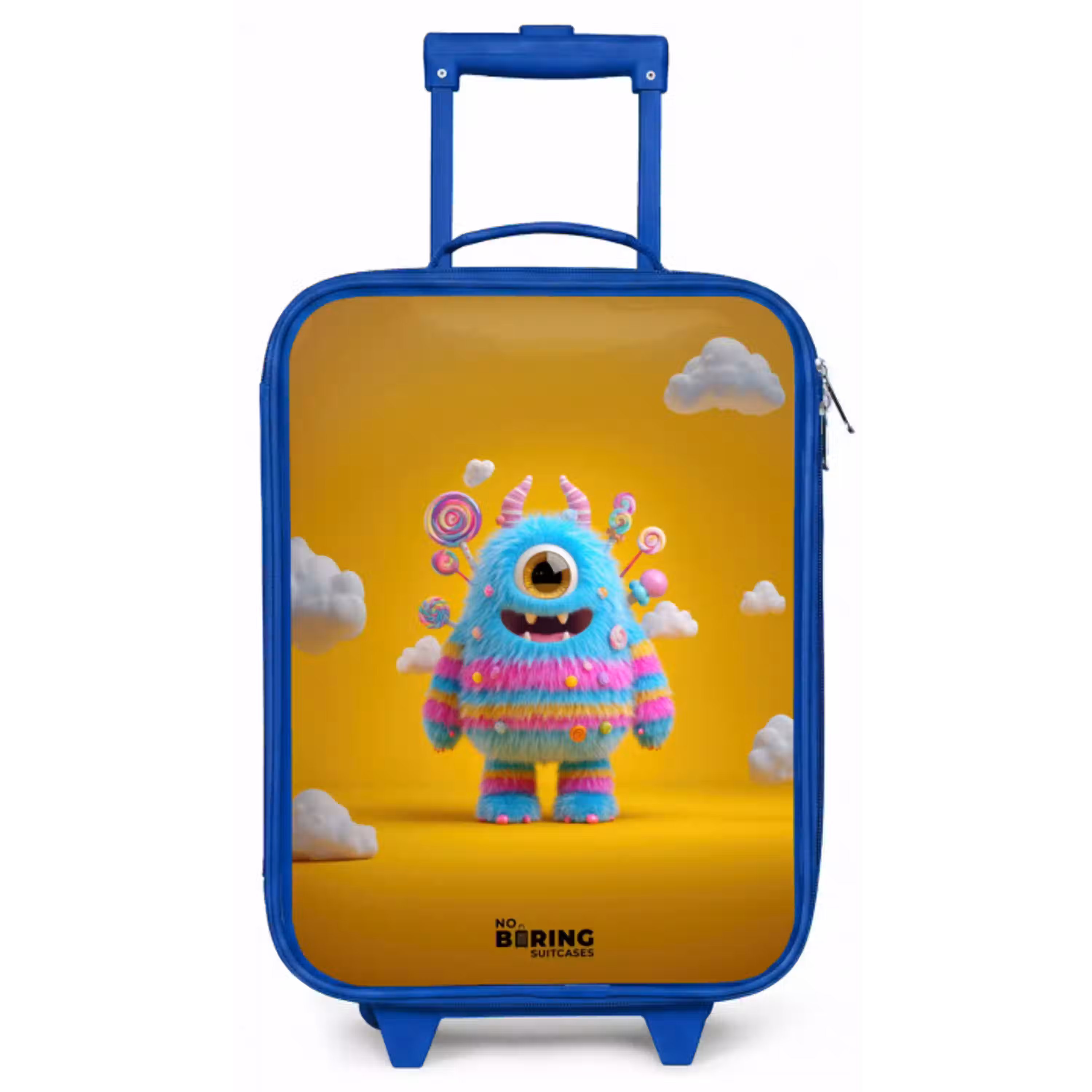 Snoep - Monster - Regenboog Kinderkoffer - Blauw klein -zz3dotto