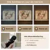 Vrouw - Bloemen  - Goud - Portret Light Box met batterij (Wandlamp) middel -USP_lichtkleurNL