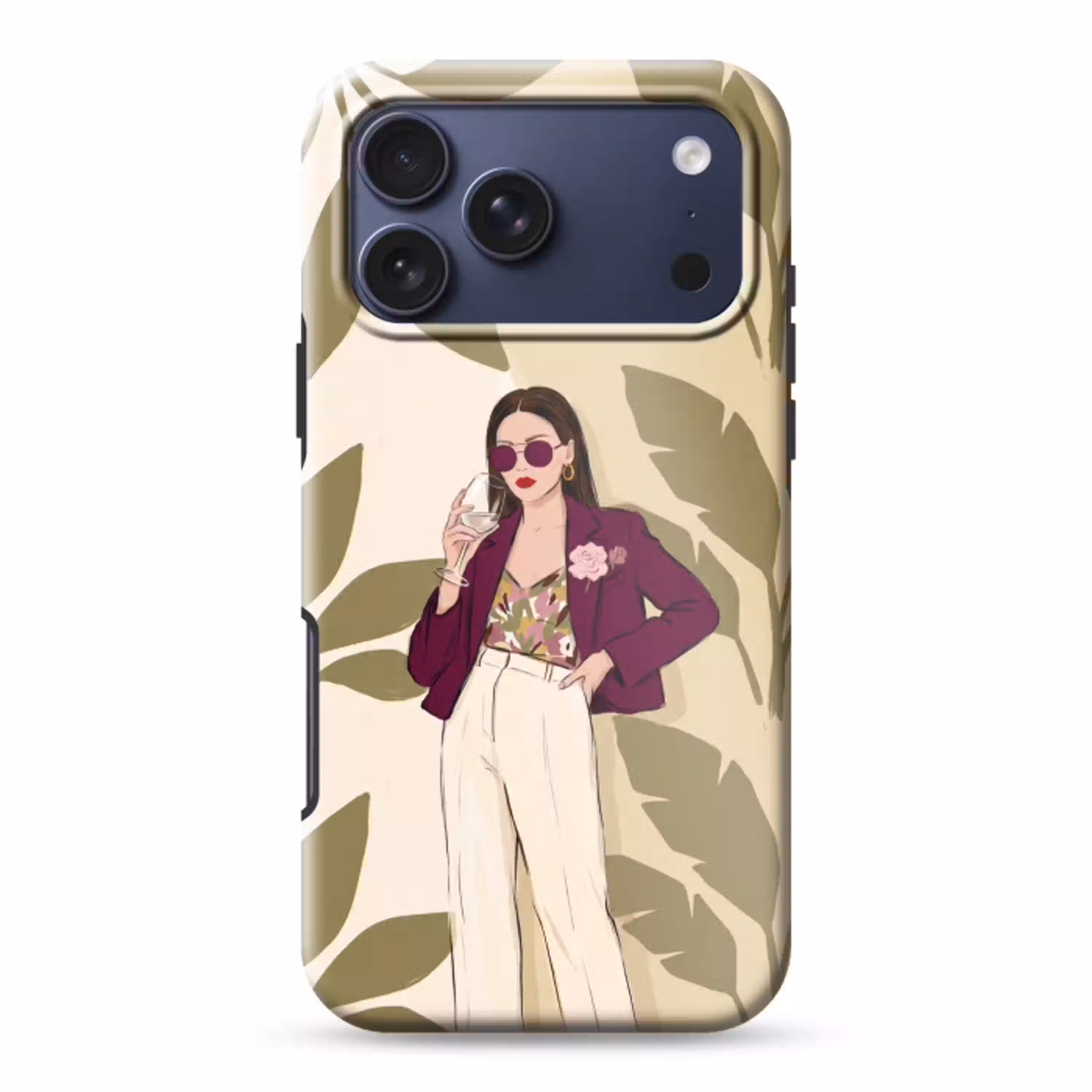 Vrouw - Wijn - Portret - Mode - Modern Toughcase MagSafe Apple iPhone 17 Pro Max klein -3d