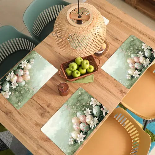 Paaseieren - Pasteltinten - Bloemen Placemat vinyl groot -zzsfeer5_Kitchenyeah-website