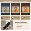 Retro - Vrouw - Kopje - Vlinders Light Box met batterij (Wandlamp) middel -USP_lichtkleurNL