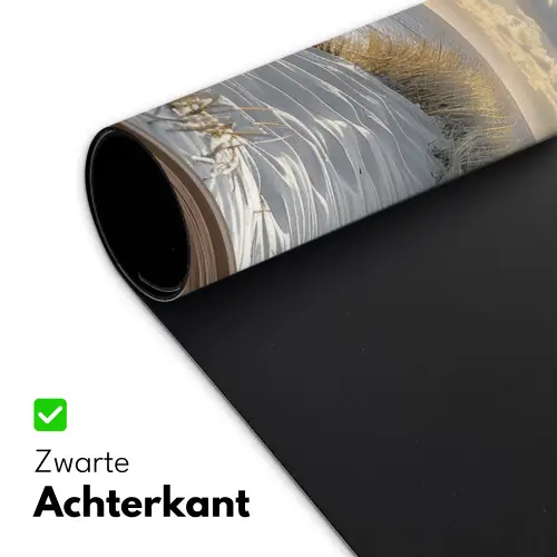 Doorkijk - Strand - Duinen - Zee - Natuur Muismat XXL klein -sfeer2