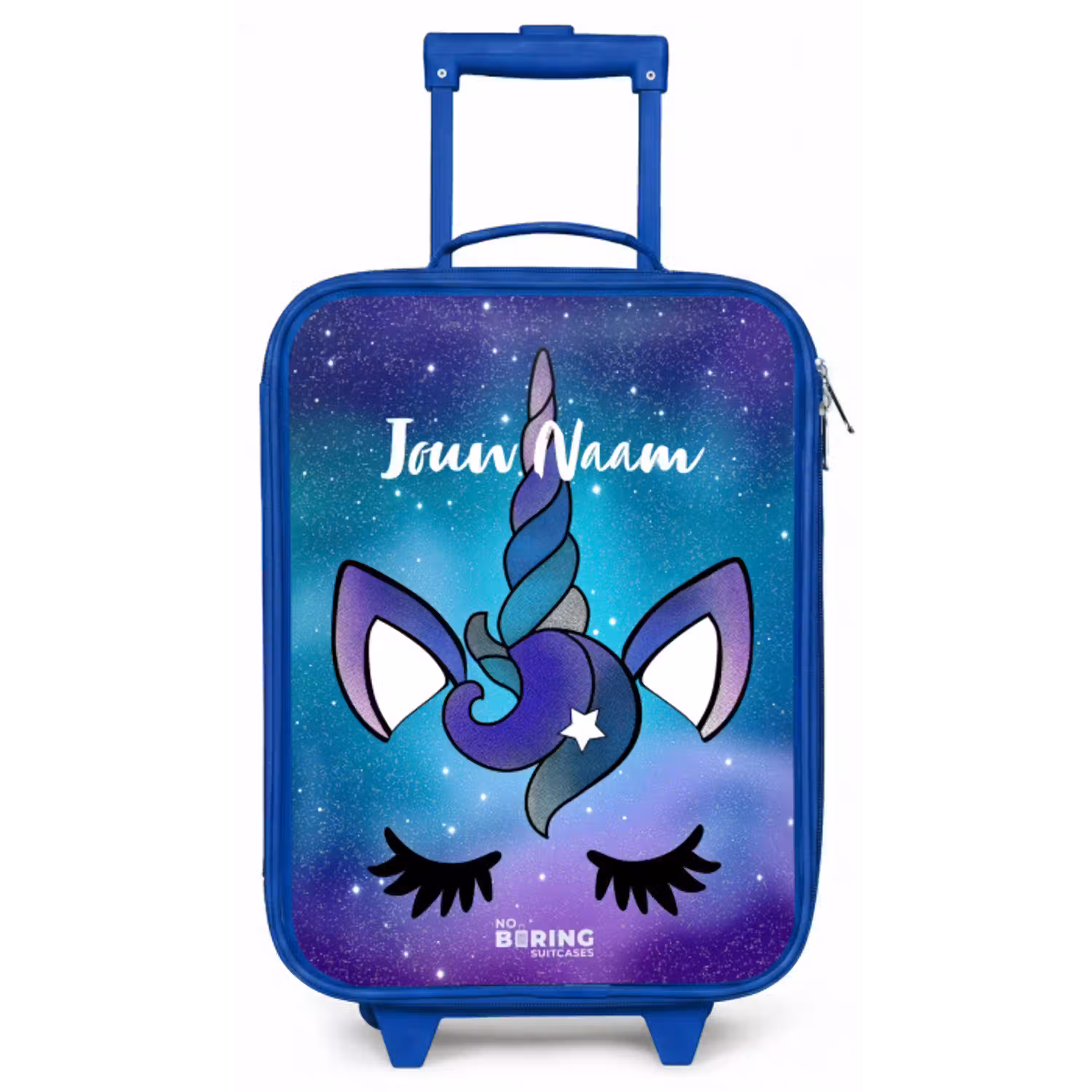 Paarse eenhoorn Kinderkoffer - Blauw klein -zz3dotto