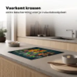 Kruiden - Lepels - Kleurrijk Inductie beschermer vinyl 3mm middel -sfeer1