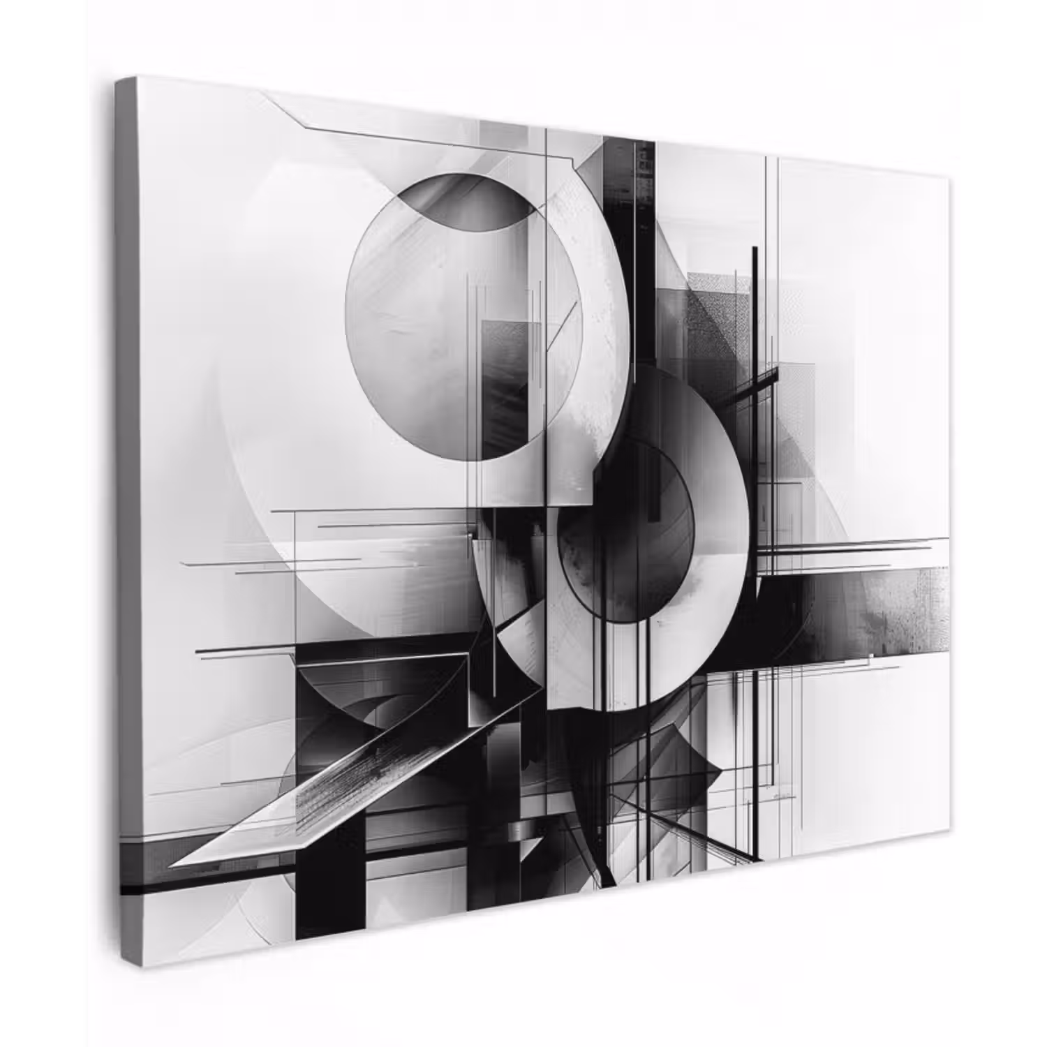 Leinwandbild - Abstrakt - Kunst - Modern - Schwarz und weiß