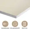 Golven - Penseelstreken - Beige - Minimalistisch PET vilt klein -closeup_NL