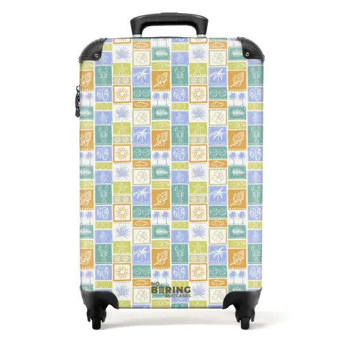Vrolijke zomer illustraties NBS - Handbagage koffer - Kinderen Unisex middel -productfoto_recht