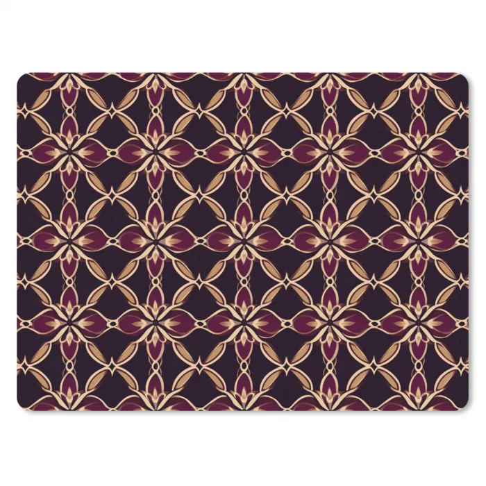 Symmetrisch - Tegel - Burgundy muismat rubber klein 262 -3d