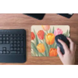 Tulpen - Abstract - Kleurrijk muismat rubber klein -toetsenbord