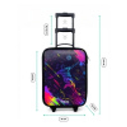 Neon actievolle voetbalspeler Kinderkoffer - Zwart klein -productfoto_formaten