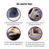 Art - Roze - Blauw Inductie beschermer vinyl 3mm klein -zzzzzzz-cc-werking